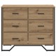 Sonata Comodă cu sertare 6-Drawer Stejar Artizanal 91 x 35,5 x 74,5 cm