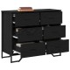Sonata Comodă cu sertare 6-Drawer Stejar Negru 91 x 35,5 x 74,5 cm