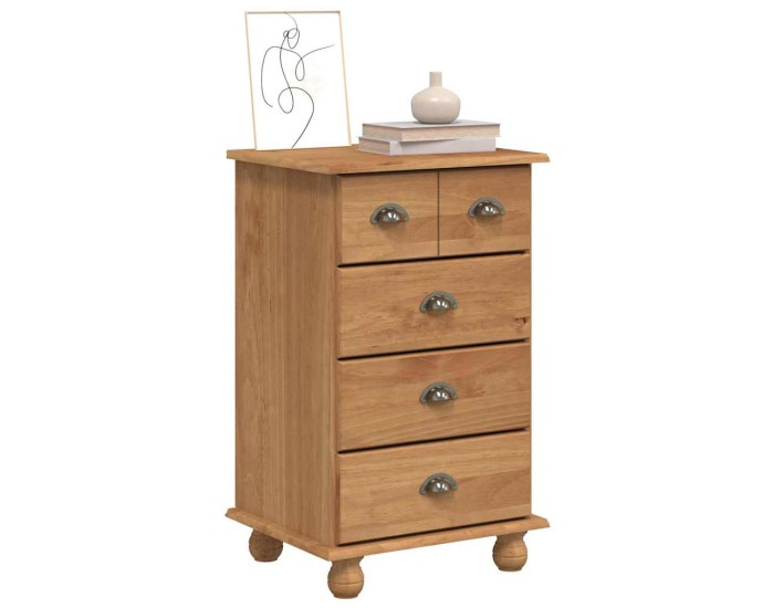 Sonata Comodă 5-Drawer ASKIM Maro 48,5 x 40 x 79 cm Lemn de pin masiv
