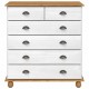 Sonata Comodă cu sertar ASKIM Alb 91 x 40 x 95,5 cm Lemn de pin masiv