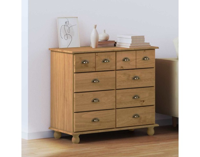 Sonata Comodă cu sertar ASKIM Maro 91 x 40 x 79 cm Lemn de pin masiv