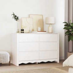 Sonata H Комод Drammen Бяло 111 x 43 x 73.5 см Масивна борова дървесина - Comode
