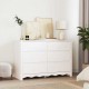 Sonata H Комод Drammen Бяло 111 x 43 x 73.5 см Масивна борова дървесина
