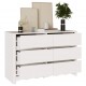 Sonata H Комод Drammen Бяло 111 x 43 x 73.5 см Масивна борова дървесина