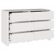 Sonata H Комод Drammen Бяло 111 x 43 x 73.5 см Масивна борова дървесина