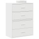 Sonata Dulapuri cu 4 sertare 2 buc Alb 60x31x40 cm Lemn prelucrat