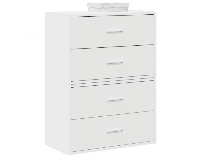 Sonata H Шкафове с 2 чекмеджета 2 бр бели 60x31x40 см инженерно дърво