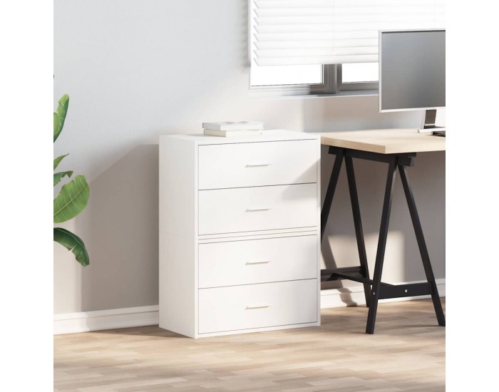 Sonata H Шкафове с 2 чекмеджета 2 бр бели 60x31x40 см инженерно дърво