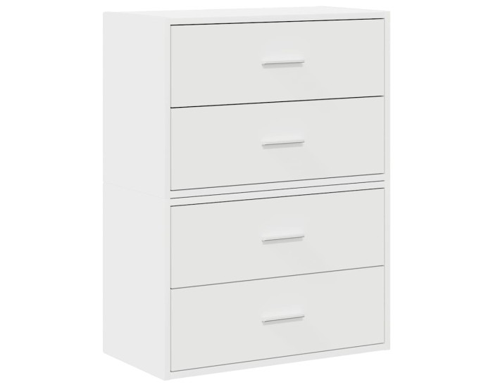 Sonata Dulapuri cu 4 sertare 2 buc Alb 60x31x40 cm Lemn prelucrat