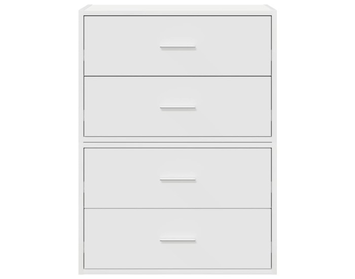 Sonata Dulapuri cu 4 sertare 2 buc Alb 60x31x40 cm Lemn prelucrat