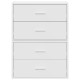 Sonata Dulapuri cu 4 sertare 2 buc Alb 60x31x40 cm Lemn prelucrat