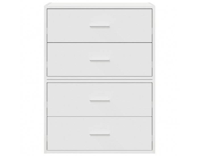 Sonata H Шкафове с 2 чекмеджета 2 бр бели 60x31x40 см инженерно дърво
