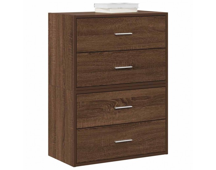 Sonata H Шкафове с 2 чекмеджета 2бр кафяв дъб 60x31x40см инженерно дърво