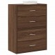 Sonata H Шкафове с 2 чекмеджета 2бр кафяв дъб 60x31x40см инженерно дърво