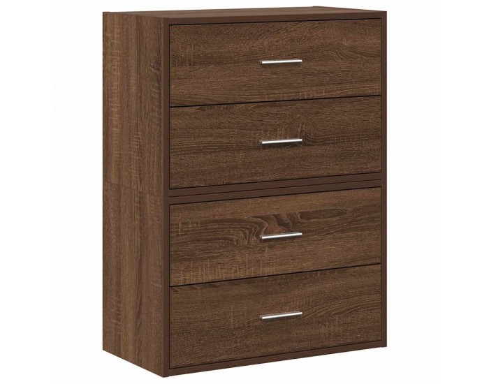 Sonata H Шкафове с 2 чекмеджета 2бр кафяв дъб 60x31x40см инженерно дърво