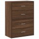 Sonata H Шкафове с 2 чекмеджета 2бр кафяв дъб 60x31x40см инженерно дърво