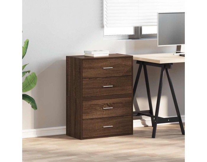 Sonata H Шкафове с 2 чекмеджета 2бр кафяв дъб 60x31x40см инженерно дърво