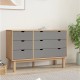 Sonata H Шкаф с чекмеджета OTTA кафяво и сиво 111x43x73,5 см бор масив