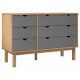 Sonata H Шкаф с чекмеджета OTTA кафяво и сиво 111x43x73,5 см бор масив