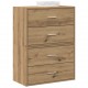 Sonata H Шкафове с 2 чекмеджета 2 бр 60x31x40 см инженерно дърво