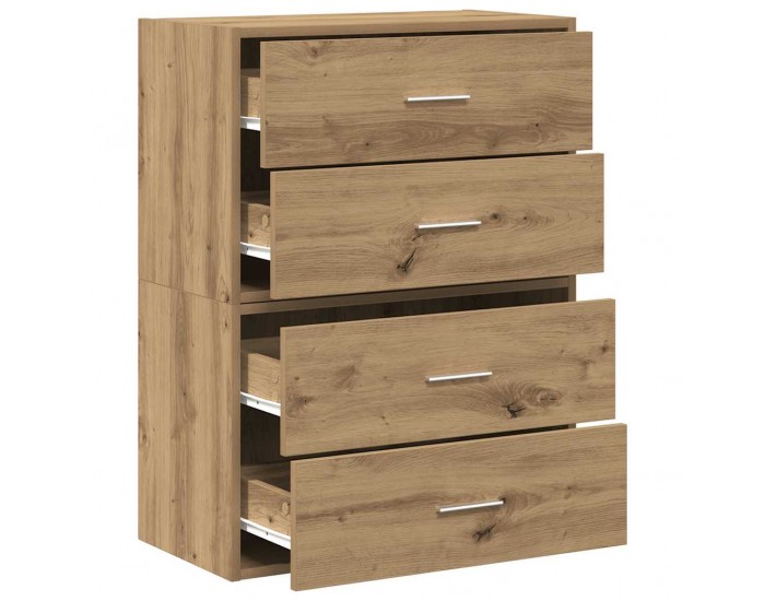 Sonata H Шкафове с 2 чекмеджета 2 бр 60x31x40 см инженерно дърво