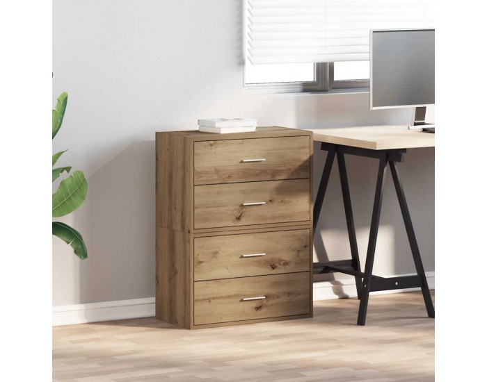 Sonata H Шкафове с 2 чекмеджета 2 бр 60x31x40 см инженерно дърво
