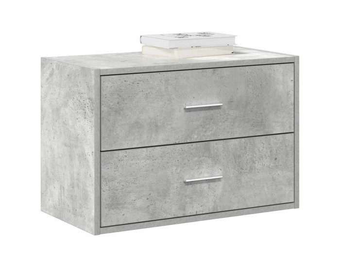Sonata Dulap cu 2 sertare Beton Gri 60x31x40 cm Lemn prelucrat