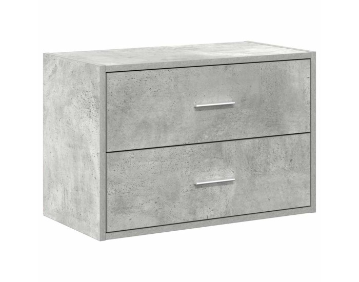 Sonata Dulap cu 2 sertare Beton Gri 60x31x40 cm Lemn prelucrat