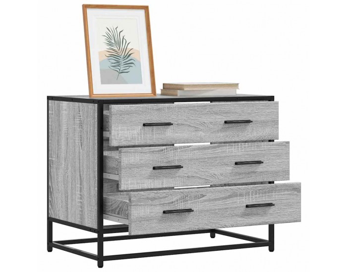 Sonata H Шкаф с чекмеджета Grey Sonoma 70x41x56 cm Инженерна дървесина