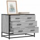Sonata H Шкаф с чекмеджета Grey Sonoma 70x41x56 cm Инженерна дървесина