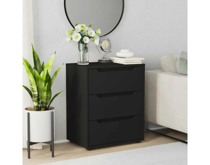 Sonata Bufetă „VISNES” Negru 60x40x73 cm lemn prelucrat