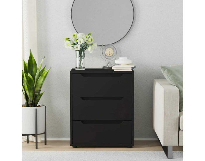 Sonata Bufetă „VISNES” Negru 60x40x73 cm lemn prelucrat