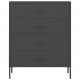 Sonata H Шкаф с чекмеджета, антрацит, 80х35х101,5 см, стомана