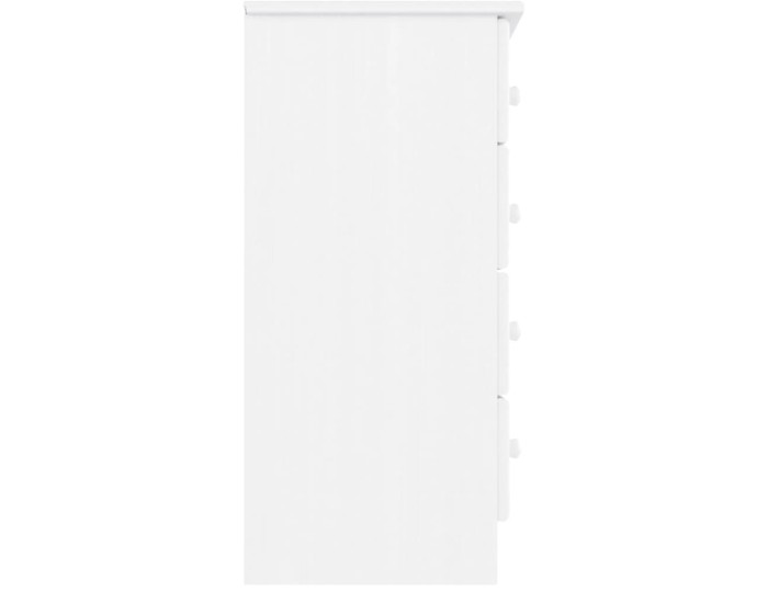 Sonata Comodă cu sertare ALTA, alb, 77x35x73 cm, lemn masiv de pin