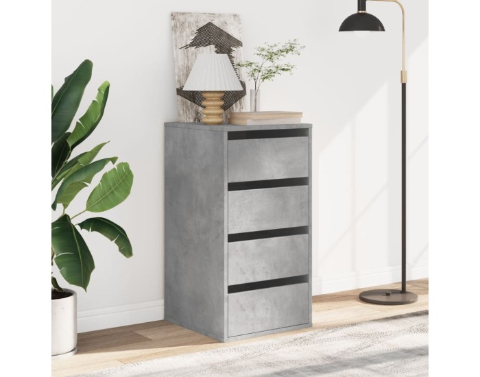 Sonata Dulap colț cu sertare gri beton 40x41x76 cm lemn prelucrat
