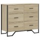 Sonata Comodă cu sertare, stejar sonoma 91x35,5x74,5 cm lemn prelucrat
