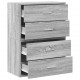 Sonata H Шкафове с 2чекмеджета 2бр сив сонома 60x31x40см инженерно дърво