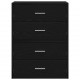 Sonata H Шкафове с 2 чекмеджета 2бр черен дъб 60x31x40см инженерно дърво