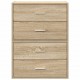 Sonata H Шкафове с 2чекмеджета 2бр дъб сонома 60x31x40см инженерно дърво