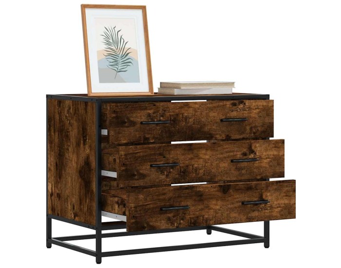 Sonata Dulap cu sertar, stejar fumuriu,70x41x56 cm, lemn prelucrat