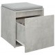 Sonata H Кутия с чекмедже, бетонно сива, 40,5x40x40 см, инженерно дърво