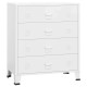 Sonata Dulap cu sertare industrial, alb, 78x40x93 cm, metal