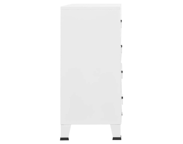 Sonata Dulap cu sertare industrial, alb, 78x40x93 cm, metal