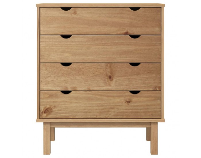 Sonata H Шкаф с чекмеджета OTTA, 76,5x39,5x90 см, борово дърво масив