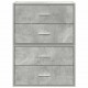 Sonata H Шкафове с 2 чекмеджета 2 бр сив 60x31x40 см инженерно дърво
