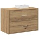 Sonata Dulap cu 2 sertare Stejar artizanal 60x31x40 cm Lemn prelucrat