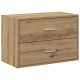 Sonata Dulap cu 2 sertare Stejar artizanal 60x31x40 cm Lemn prelucrat