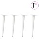 Sonata Picioare pentru măsuță de cafea, formă conică, 4 buc., alb, 30-31 cm, oțel