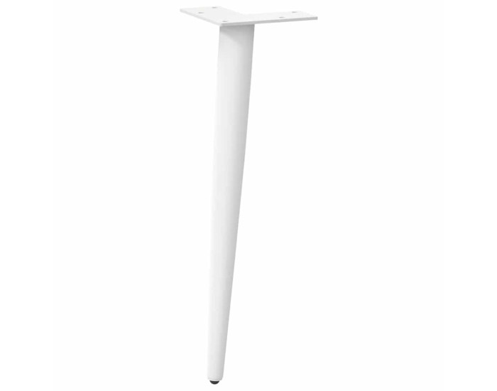 Sonata Picioare pentru măsuță de cafea, formă conică, 4 buc., alb, 30-31 cm, oțel