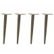 Sonata H Крака за масичка за кафе, конична форма, 4 бр., естествена стомана, 30-31 см, стомана